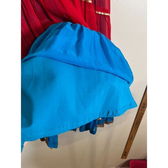 Roop Darsham Lehenga Dress Choli Red Beaded Sequin Metallic Anarkali Indian - Picture 10 of 13